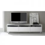 Berwick Large White High Gloss Finish Lowboard Plasma TV Stand
