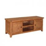 Hailey Solid Oak Finish LCD TV Stand With 2 Door