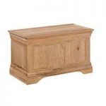 Wellington Solid Oak Finish Wooden Blanket Box