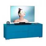 Novi Blue Finish 1 Door LCD TV Stand With 2 Drawer