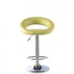 Murry Bar Stool In Lime Faux Leather With Chrome Base