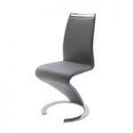 Summer Z Shape Grey Faux Leather Modern Dining Chair