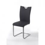 Pavo Grey Antik Faux Leather Dining Chair With Handle Hole