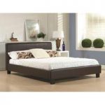 Hamburg Brown Faux Leather King Size Bed