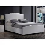 Tuxford White Faux Leather King Size Bed