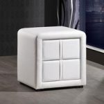 Monaco White Finish Bedside Cabinet With 2 Drawers