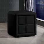 Monaco Black Finish Bedside Cabinet With 2 Drawers