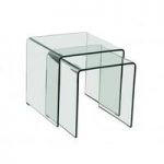 Azuria Clear Glass Set of 2 Nesting Tables