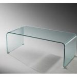 Azuria Coffee Table Rectangular In Bent Clear Glass