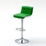 Bob Green Bar Stool In Faux Leather With Chrome Base