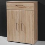Prisma Shoe Cabinet In Sonoma Oak With 2 Door And 1 Drawer