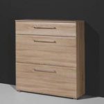 Prisma Shoe Cabinet In Sonoma Oak With 3 Drawer