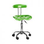 Hanoi Office Chair In Green ABS With Chrome Base And 5 Wheels