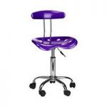Hanoi Office Chair In Purple ABS With Chrome Base And 5 Wheels