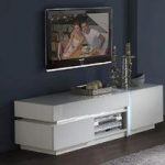 Nicoli LCD TV Stand In White High Gloss With 2 Drawer