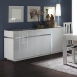 Nicoli Modern Sideboard In White Gloss With 3 Door And 2 Drawers