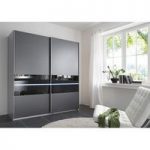 Shine Sliding Wardrobe In Anthracite With 2 Door And Light