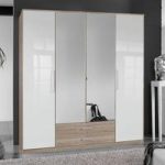 Gastineau 4 Door Wardrobe In Oak With Mirrors And Drawers