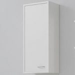 Madrid1 Wall Mount Bathroom Storage Cabinet In White With 1 Door
