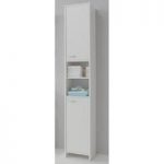 Madrid3 Bathroom High Cabinet In White With 2 Door