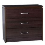 Carlo Chest of Drawers In Walnut With 3 Drawers