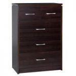 Carlo Chest of Drawers In Walnut With 3+2 Drawers