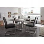 Savona Grey Dining Table With 6 Antigua Dining Chairs