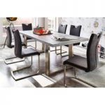 Savona Grey Dining Table With 6 Pavo Dining Chairs