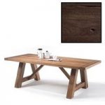 Bristol 180cm Dining Table In Solid Dark Oak With 4 Legs