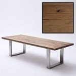 Capello 180cm Bassano Oak Dining Table With Stainless Steel Legs