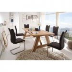 Bristol 6 Seater Wooden Dining Table With Pavo Dining Room Chair