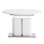 Tripton Extendable Dining Table In White Gloss With Chrome Base