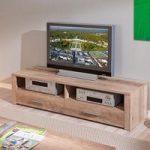 Utopia Wooden LCD TV Stand In Wild Oak With 2 Drawers