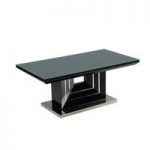 Palma Black High Gloss Coffee Table With Clear Glass Top