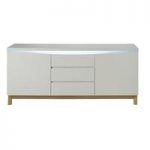 Megan Sideboard In White Gloss With 2 Doors And 3 Drawers