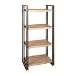Miriam Shelving Unit Bookcase In Oak And Anthracite With 4 Shelf