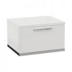 Sinatra Bedside Cabinet In White High Gloss With 1 Drawer