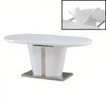 Teresa Extendable Dining Table In White Gloss With Chrome Base