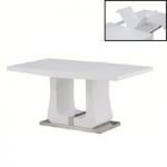 Messina Extendable Dining Table In White Gloss With Chrome Base