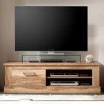 Montreal Wooden TV Stand In Walnut Satin With 1 Drawer