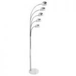 Possini Floor Lamp C Shaped In Chrome With Marble Base