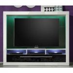 Melody LCD TV Stand In Gloss White And Black With LED Lighting