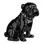 Capel Bull Dog Sculpture In Black Ceramic