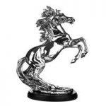 Castillo Stallion Sculpture In Silver With Black Base