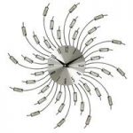 Alexia Stylish Wall Clock In Silver