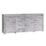 River Sideboard In Canyon White Pine With 3 Doors And 4 Drawers