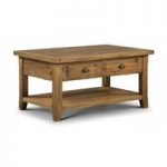 Dorset Coffee Table In Solid Pine With 2 Drawer And Undershelf