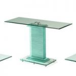 Columbus Console Table In All Glass With Chrome Support