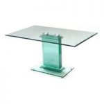 Columbus Dining Table In All Glass With Chrome Support