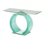 Iceman Console Table In All Glass With Chrome Support